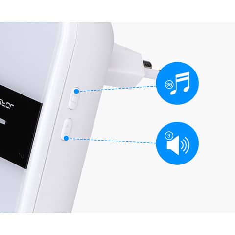 Kit campanello digitale wireless DC bianco, nero Aigostar 11x7xH.2,6/7,2x2x4 cm - 197957